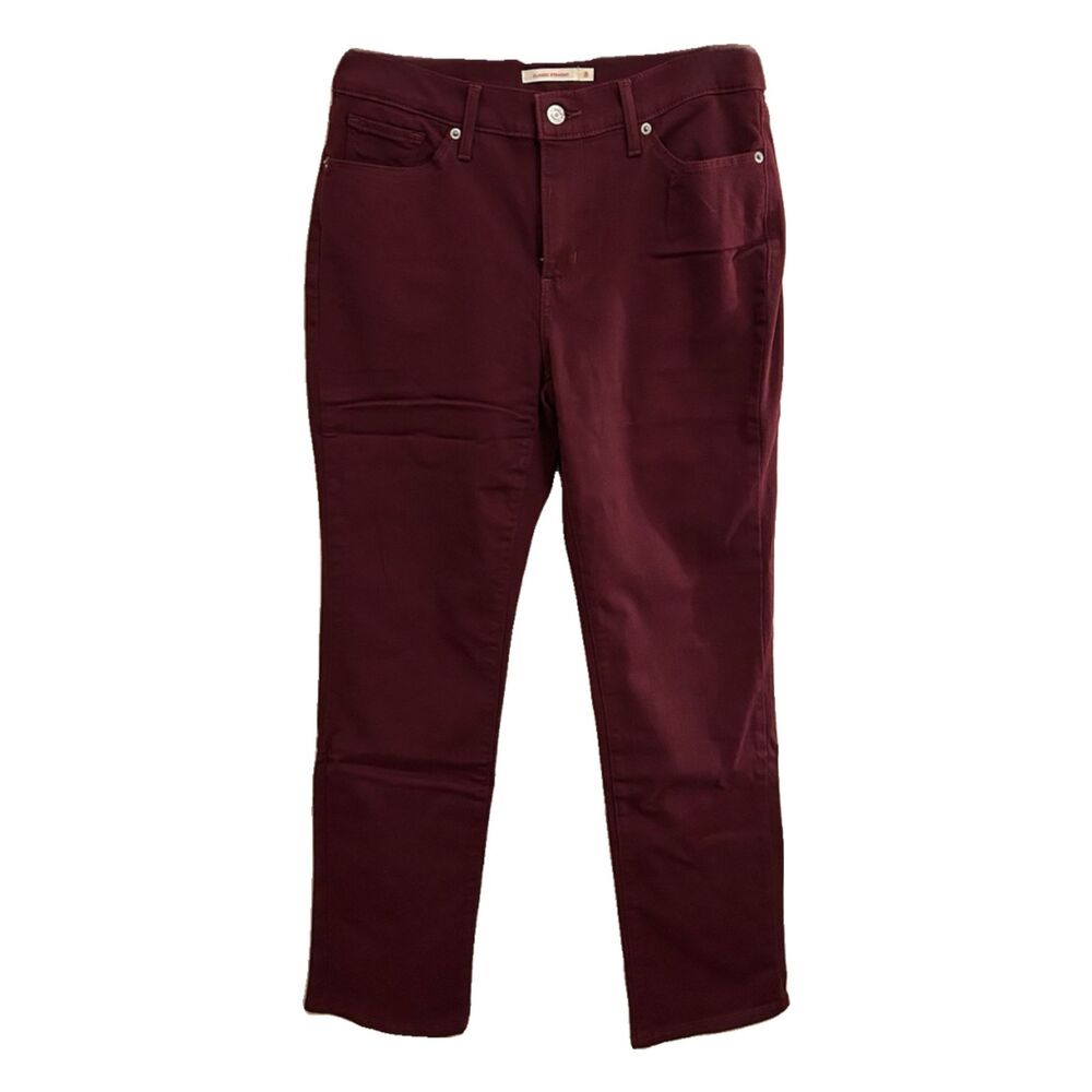 Levi’s Classic Straight Burgundy Jeans Women’s Size 8
